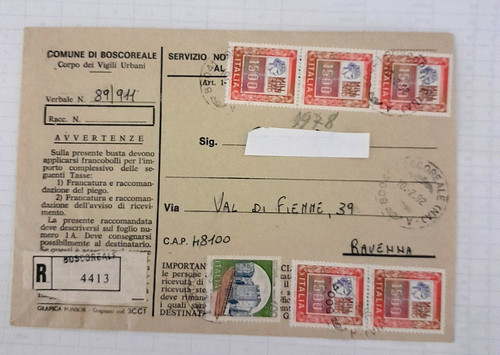 Lettera affrancata con - lettera,