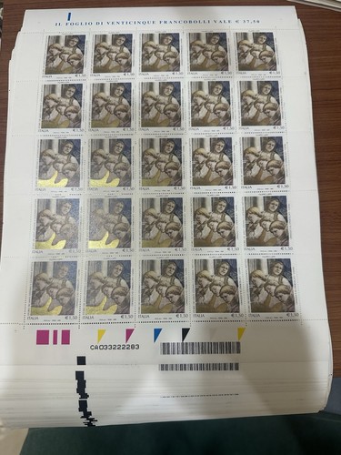 Lotto fogli francobolli - di,